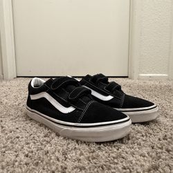 Classic black Vans with Velcro straps