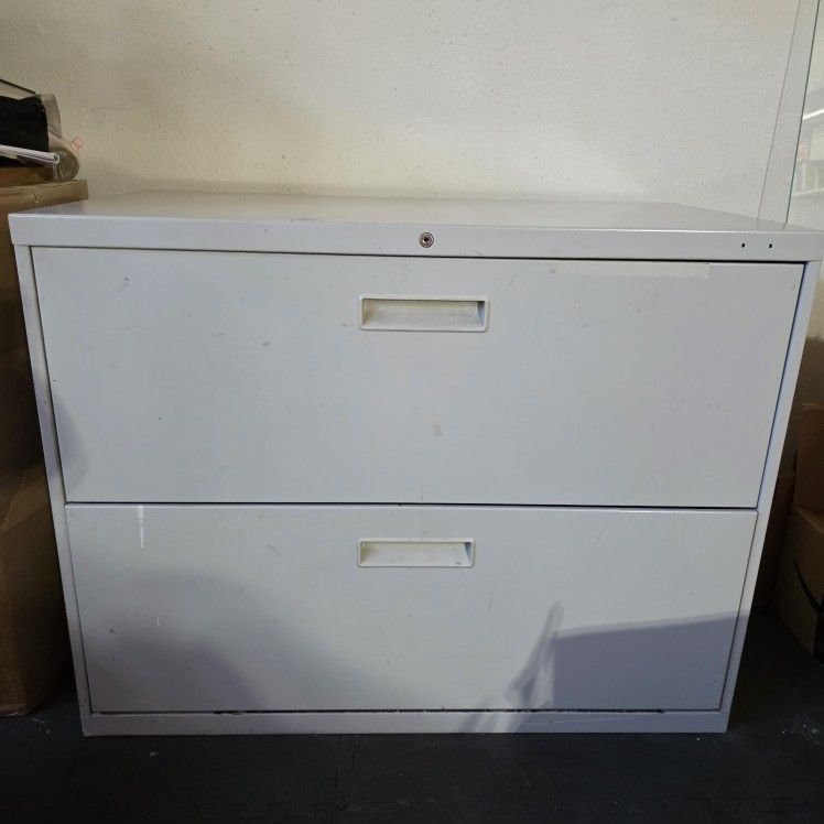 Two Drawer Metal Filing Cabinet