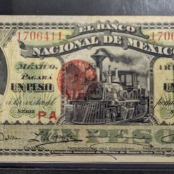 Mexico, Banco Nacional, 1 Peso 1913 Banknote