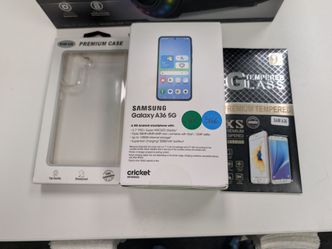 Samsung A36 with case and screen protector