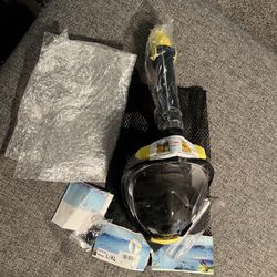Free Breath Revolutionary Full Dry Snorkeling Mask 180 Vision L/XL Brand New