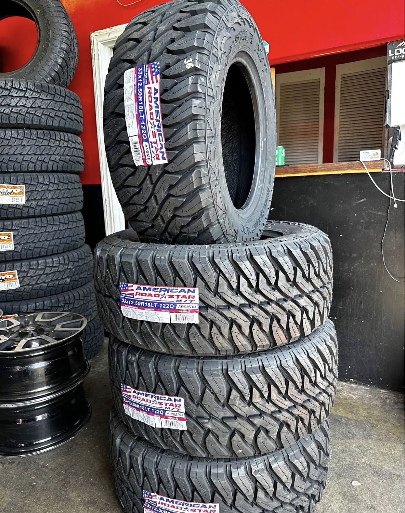 33*12.50r18 América Tires Nueva Con 50.000 Millas De Garantían