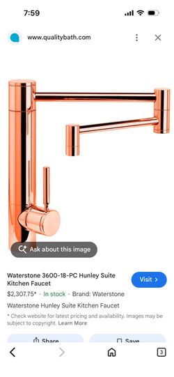 WATERSTONE FAUCET COPPER