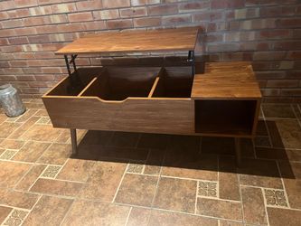 Walnut lift top coffee table