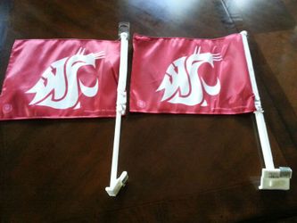 Washington State Cougars Car Flags 2 for $ 20