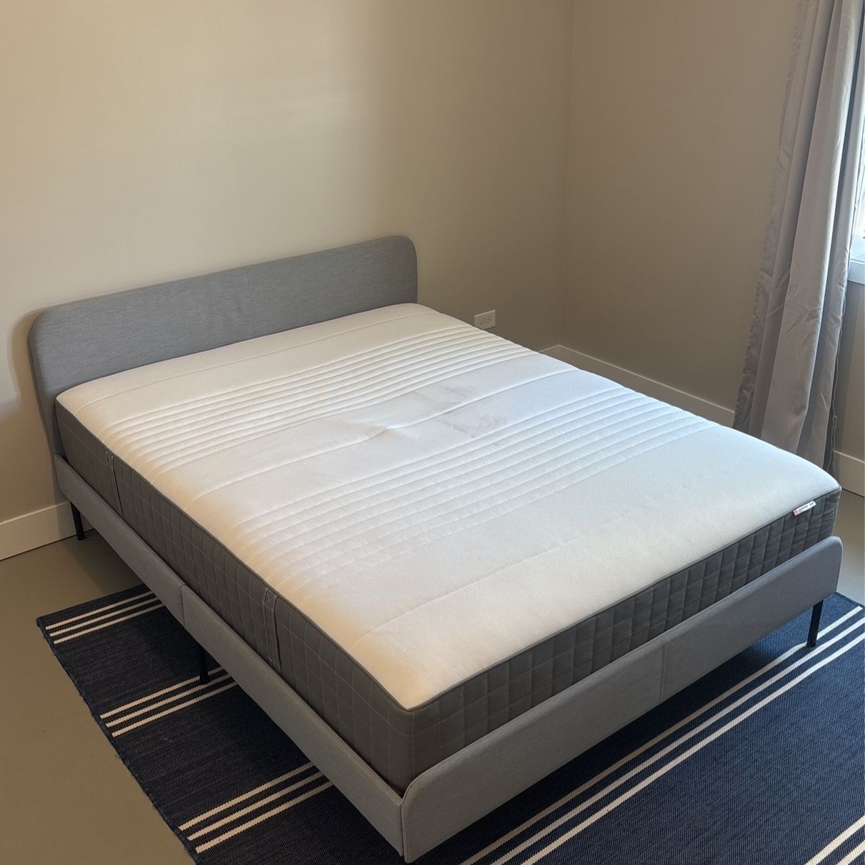 QUEEN MATTRESS + BED FRAME - Gently Used