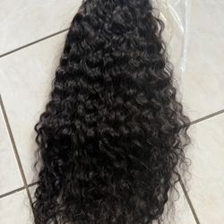 26in Human Hair Water Wave 13x4 Full Frontal Wig 200% Density 