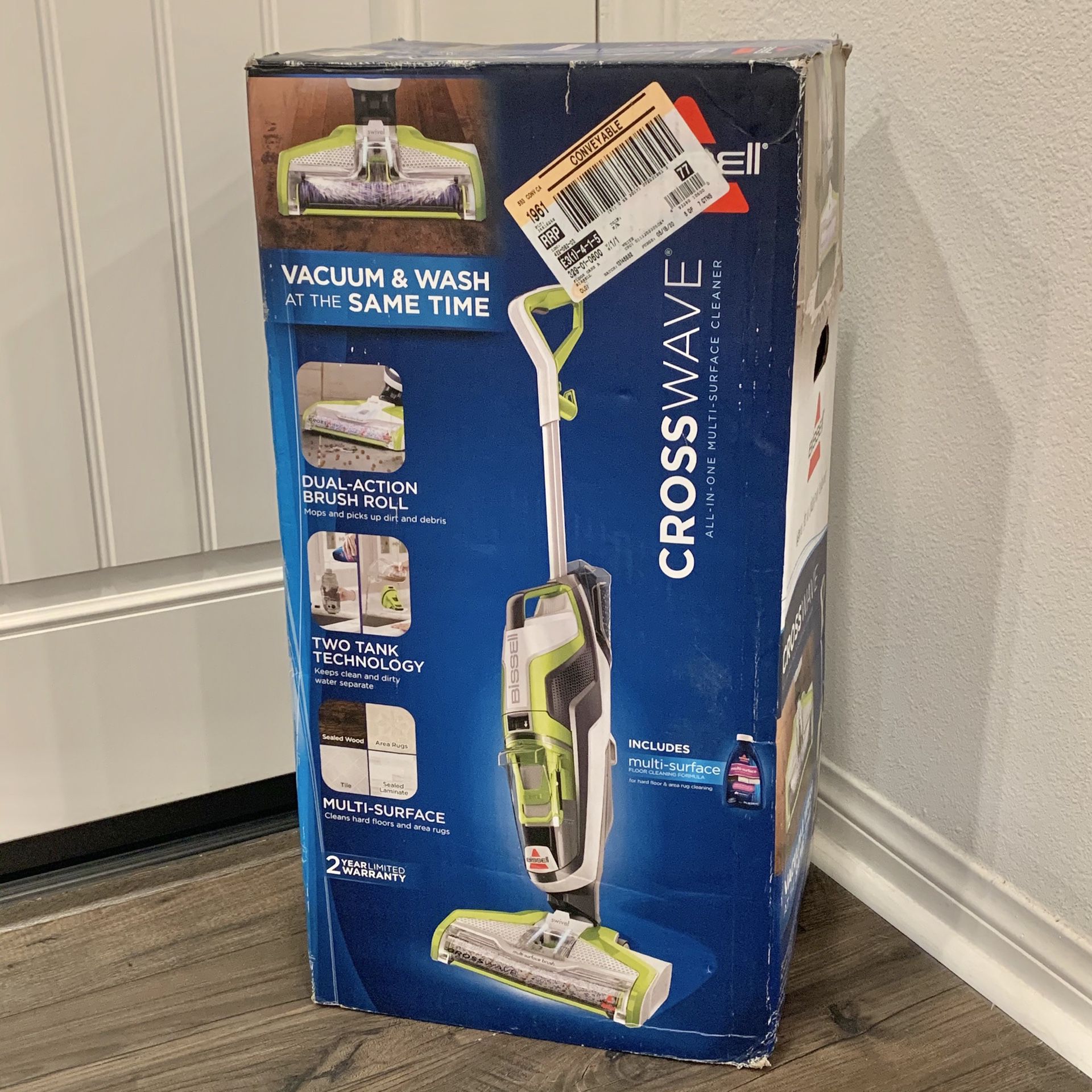 BISSELL CrossWave Hardwood Floor and Carpet Cleaner with Wet Dry Vacuum 1785A like dyson shark