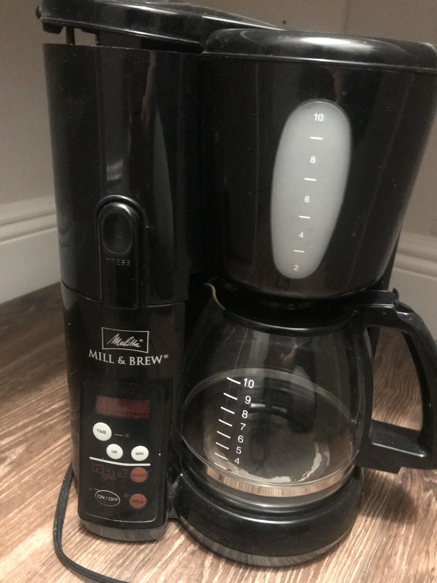 Melitta mill & brew coffee maker black