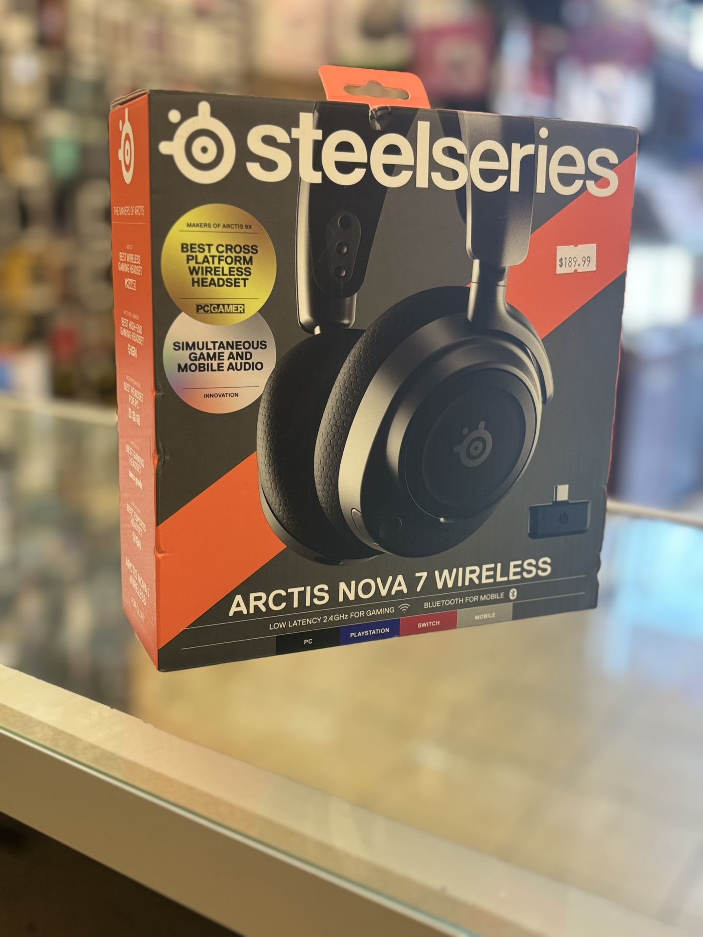 SteelSeries Arctis Nova 7 Wireless Multi-Platform Gaming Headset for PC, PS5, Switch, VR, Mobile — 2.4GHz and Mixable Bluetooth - Neodymium Magnetic D