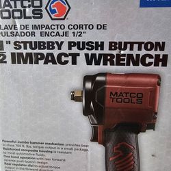 MATCO  1/2  DRIVE STUBBY IMPACT WRENCH AIR TOOL