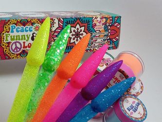 Nail Planet Acrylic Peace Funny & Love