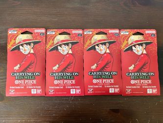 One Piece Card Game OP-13 Booster Packs x4