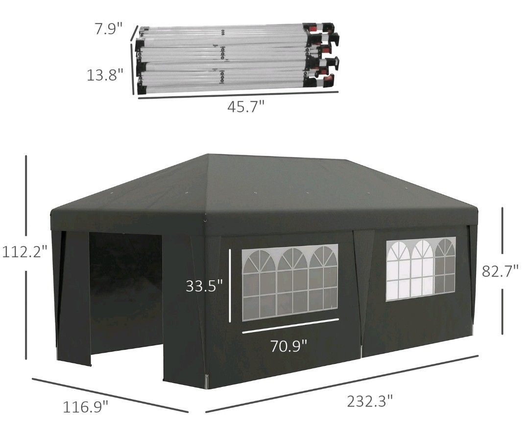 10x20 Instant Pop Up Canopy With Side Walls And Wheeled Carrying Bag ALL BRAND NEW STILL IN SEAL BOX $200 IF STILL UP STILL AVAILABLE