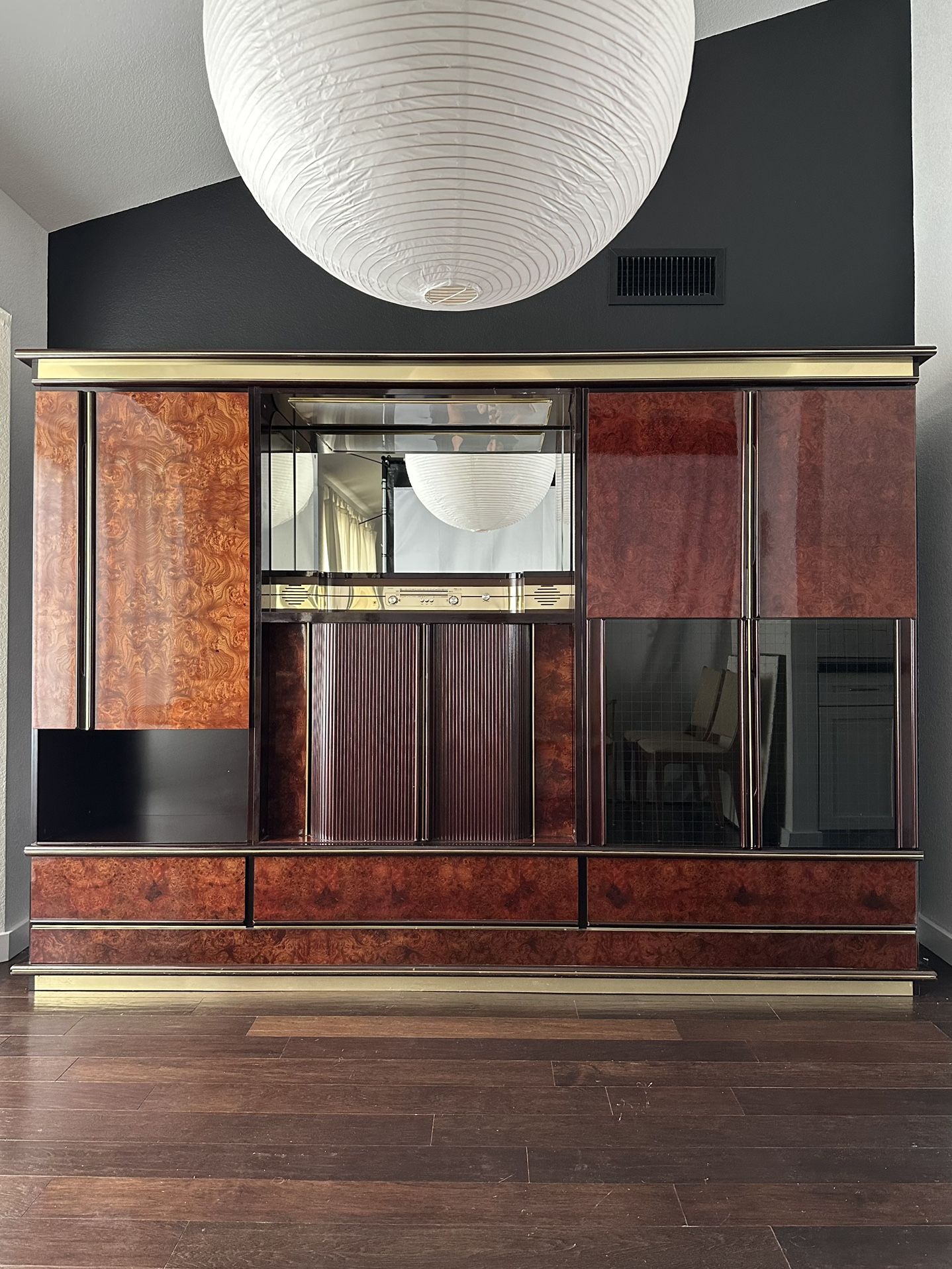 Italian Cabinet Burl Wood