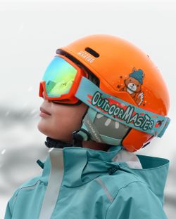 New OutdoorMaster Kids Ski Helmet and Goggles Set, Durable PC Shell & EPS Foam, Snow Helmet 12 Cooling Vents, Safety-Certified Snow Sport Helmets for