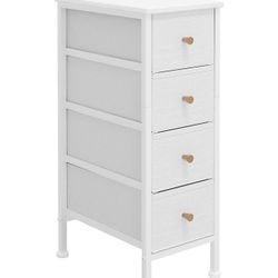 AHRODY Narrow Dresser with 4 Drawers, Slim Drawer Storage Tower for Small Spaces