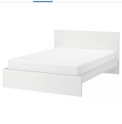 Full white bed frame