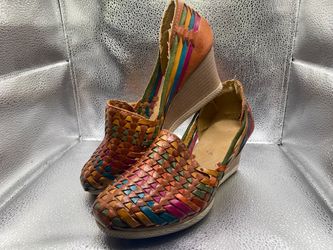 Mexican Women's CLOSED WEDGE Huaraches Artesanales Plataforma De Mujer Sandals