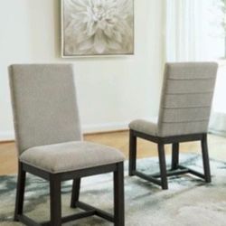 Upholstered Wooden Dinning Chairs (Read Description) 