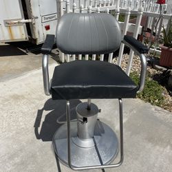 Barber chair very strong and good and comfortable, clean, goes up, down and turns very well.