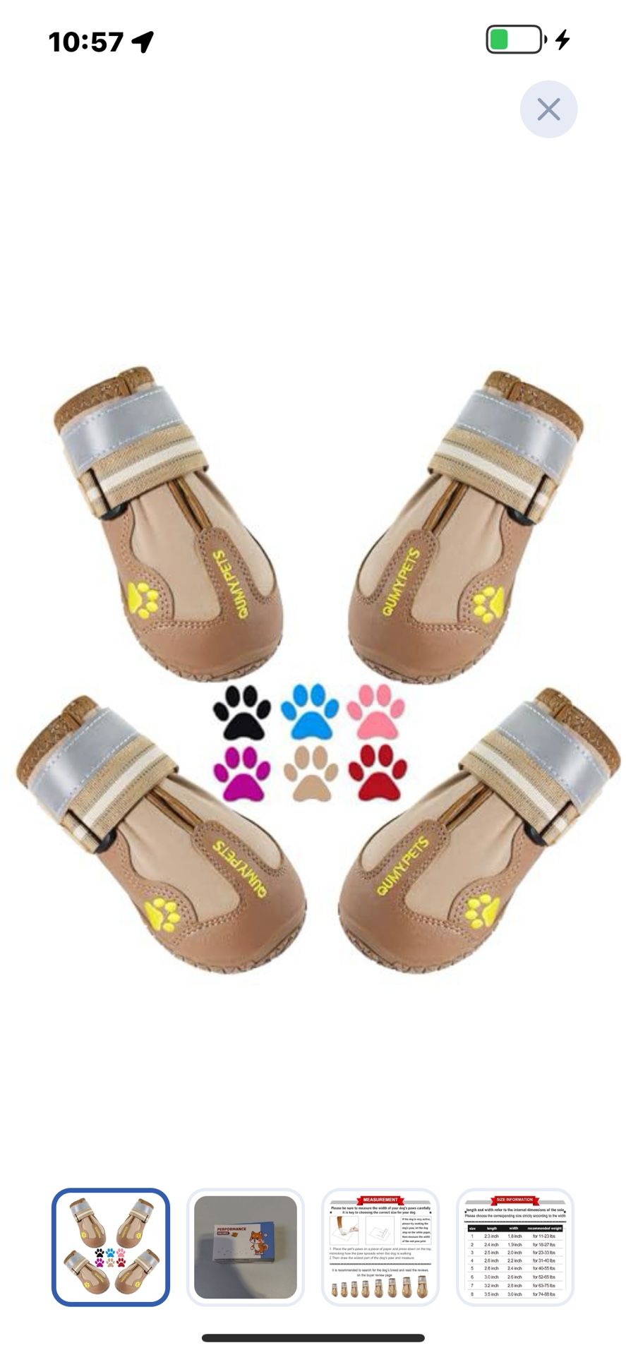 “New”Dog Shoes(sz Large)waterproof Non Slip(Indoor/Outdoor)retail$29