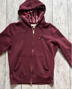 Burberry burgundy zip up