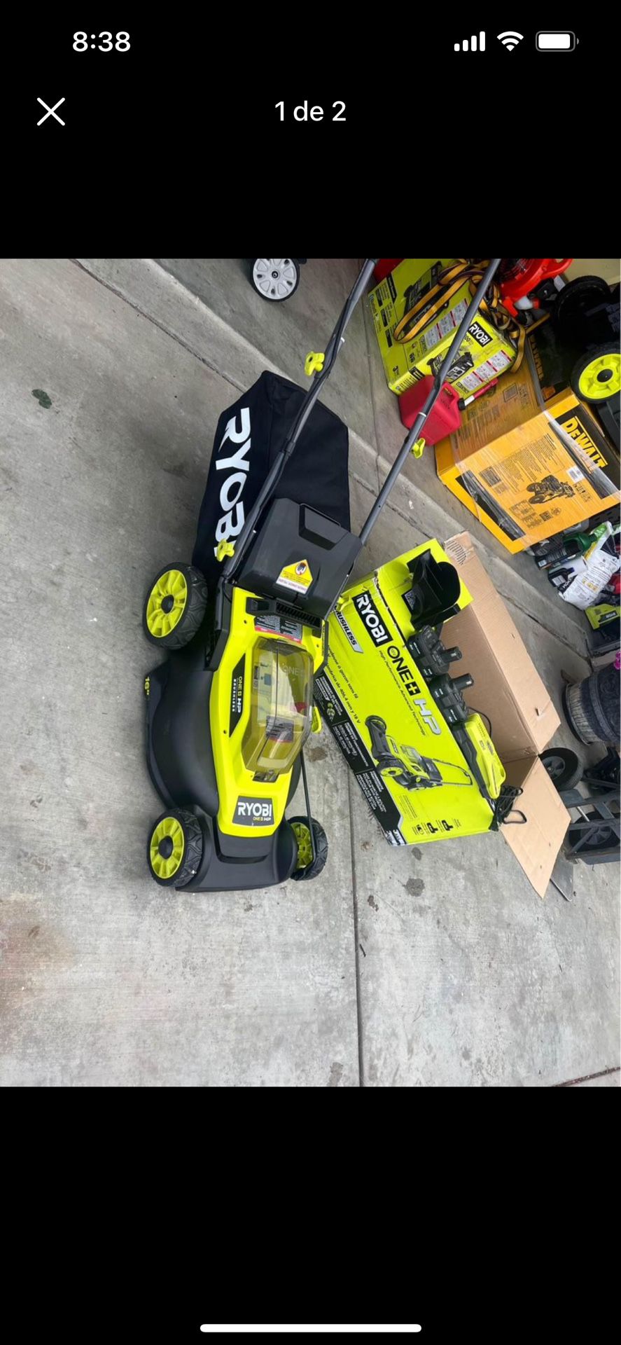 RYOBI ONE+ HP 18V Brushless 16 in. Cordless Battery Walk Behind Push Lawn Mower with (1) 4.0 Ah Batteries and (1) Charger