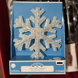 LED Snowflake Christmas Tree Topper 