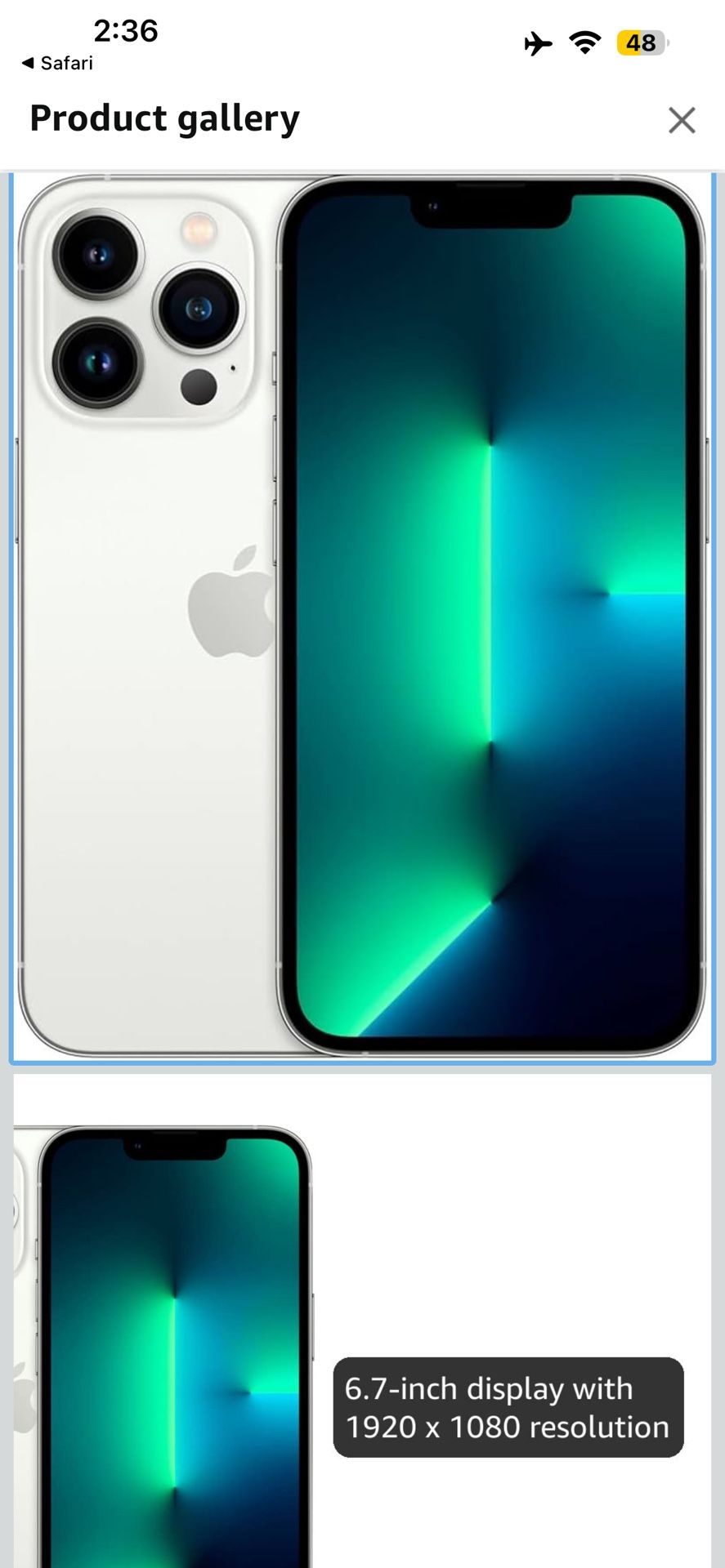 Flawless Iphone 13 Pro Max Silver 128 Gb