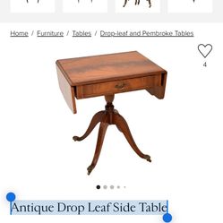 Antique Drop Leaf Side Table