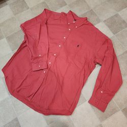 Ralph Lauren Men's XL Blake Long Sleeve Button Down Shirt Red 100%Cotton