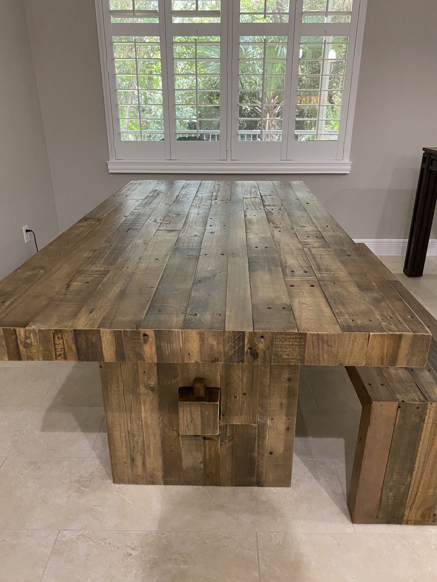West Elm Reclaimed Wood Dining Table and Bench
