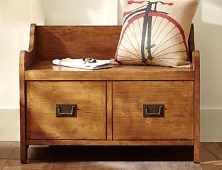Wade Narrow Entry Bench & Coat Rack