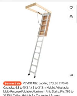Attic Ladder, 375LBS