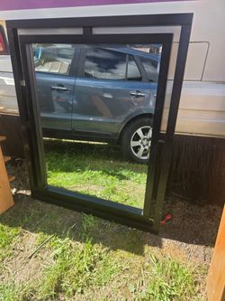 Large Black Framed  Mirror