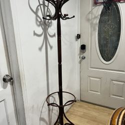 Wooden Coat Hat Rack
