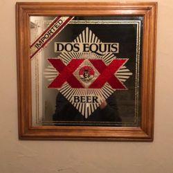 Vintage Dos Equis XX Beer Sign Mirror