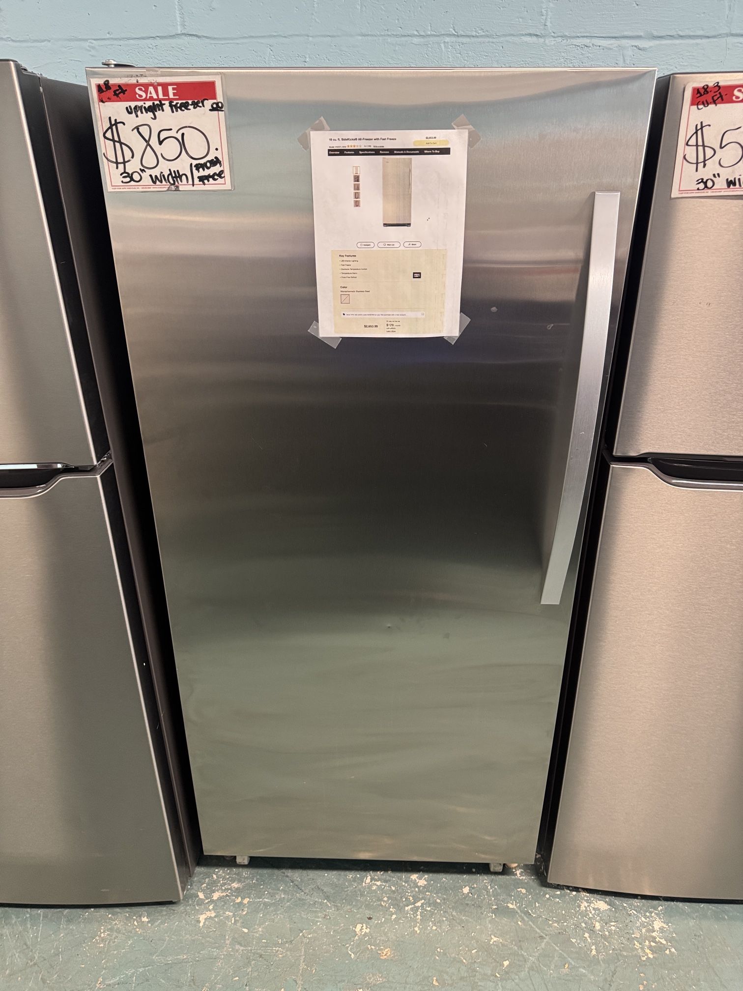 Whirlpool 18 Cubic Feet Upright Freezer 20% Off Discount