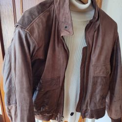 Small Mens Vintage Leather Jacket 