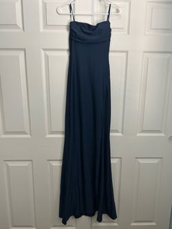 Strapless Navy Blue Dress