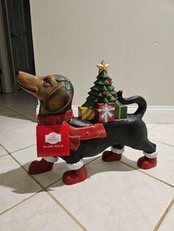 Brand New Holiday Time Dachshund light up blow mold