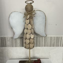Beautiful Handcrafted Wooden Angel… Gorgeous. 