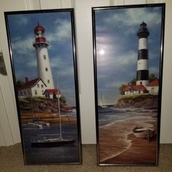 3 PC Lighthouse framed art set REDUCED!