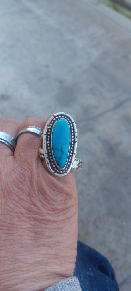 Turquoise And Sterling Silver Ring
