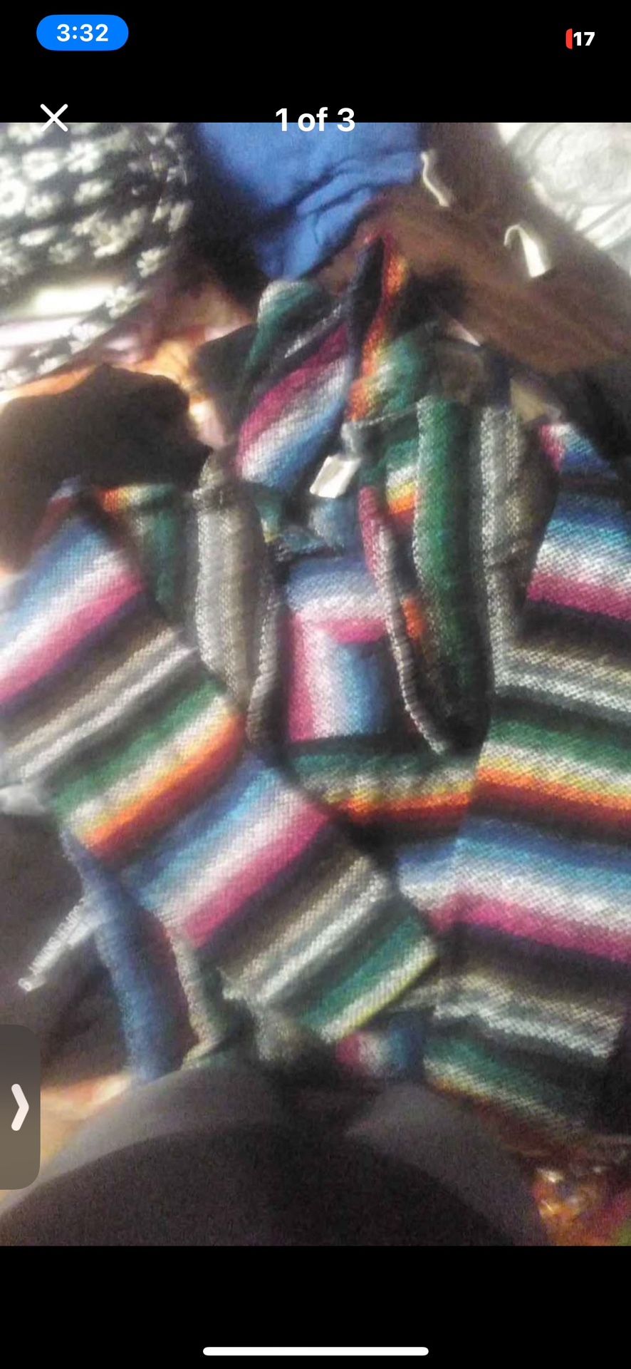 Poncho Parka type Hippie Hoodie Small