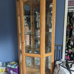 Oak Curio Cabinet