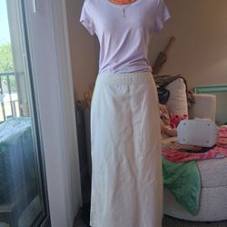 Eddie Bauer Khaki Long Skirt Sz 6