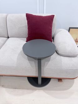 Round Metal Side Table Dark Gray