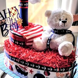 Tug Boat Diaper Cake/Boys